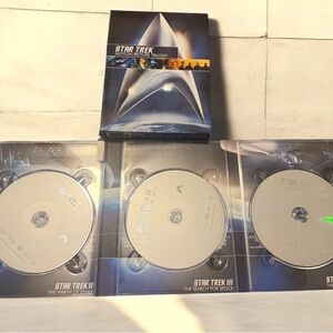 STAR TREK MOTION PICTURE TRILOGY DVD SET II III IV SPOCK LN 3 Disc Set